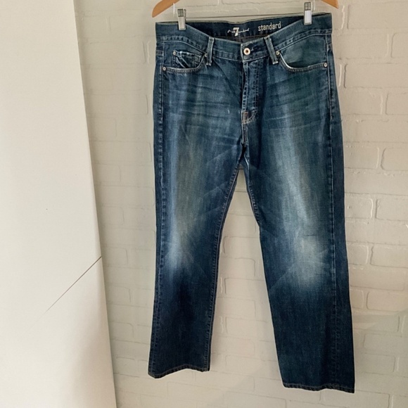 REVOLVE x 7 for all Mankind Men’s Denim jeans Standard Medium/Dark wash 34 - Picture 6 of 16